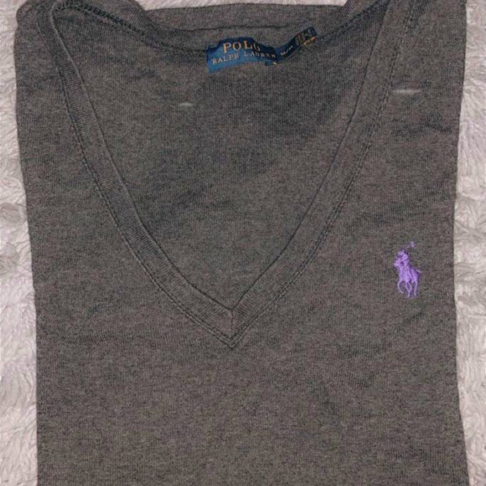 Short sleeved dark grey Polo shirt